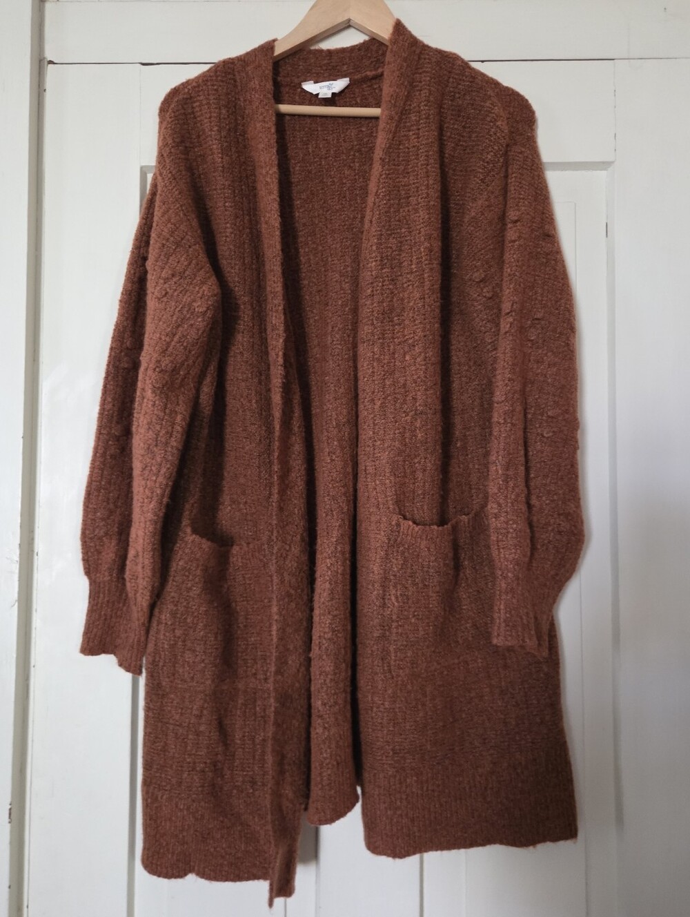 Long Burnt Orange Cardigan